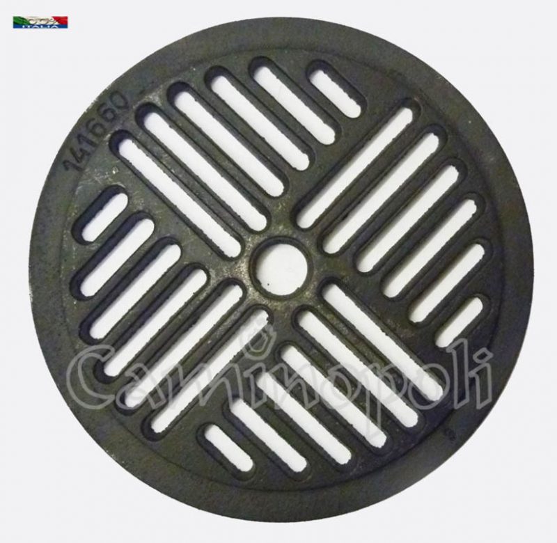 Griglia Cenere In Ghisa Per Stufe E Camini – Diametro 13,5 Cm, Spessore 1 Cm, Resistente Ad Alte Temperature, Modello GA 135, Per Combustione Ottimale